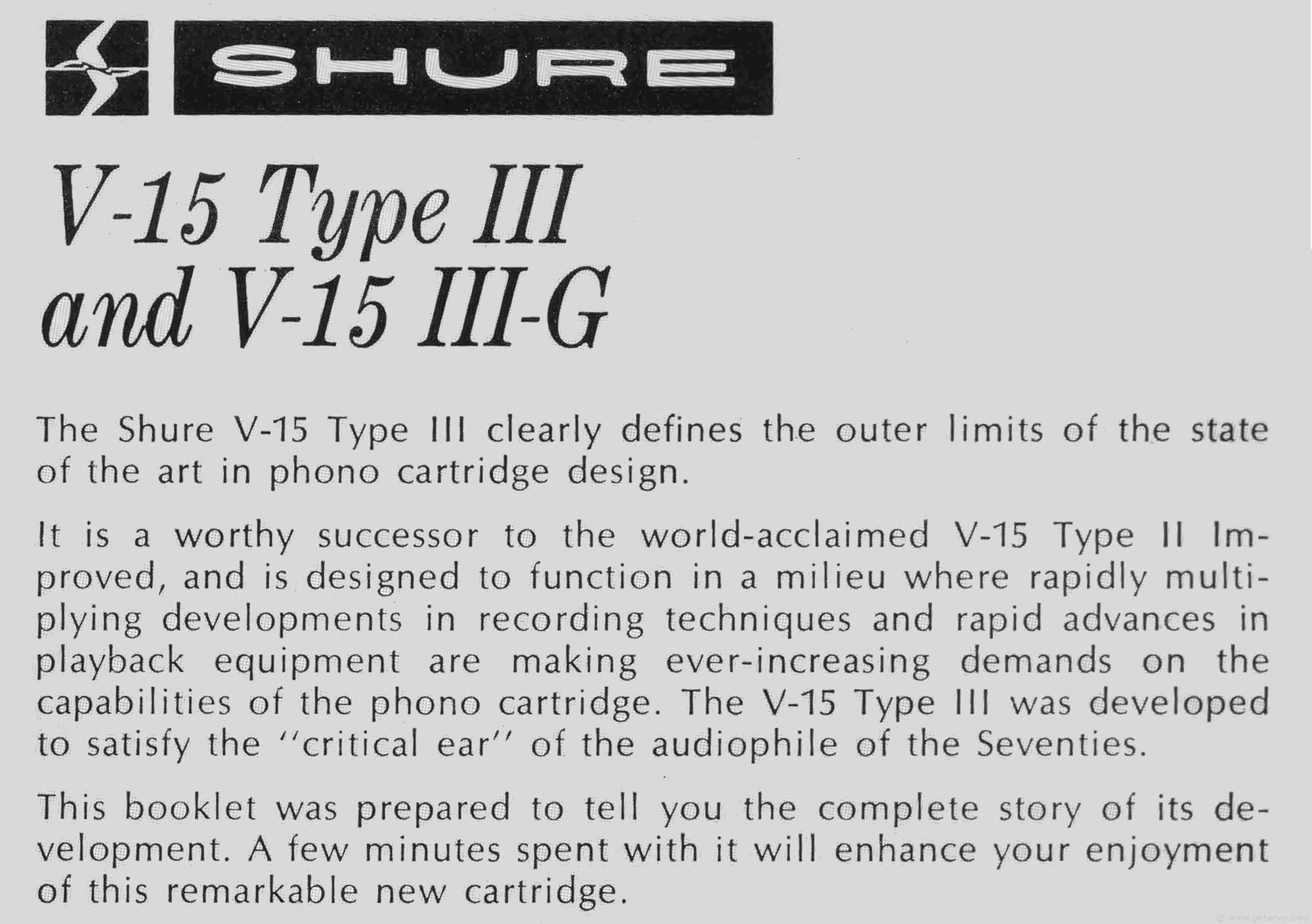 SHURE シュアー V15 TYPEⅢ タイプ3 白文字 鏡面 VN35E SME ヘッド 